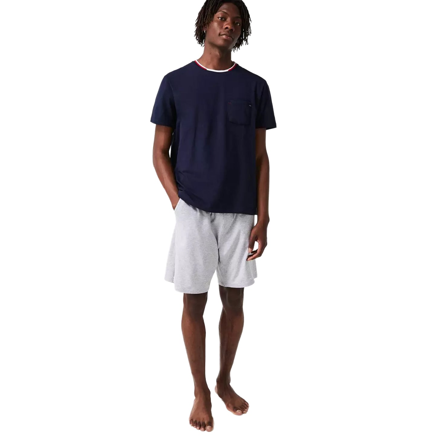 Blue - Side - Lacoste Unisex Adult Pyjama Top