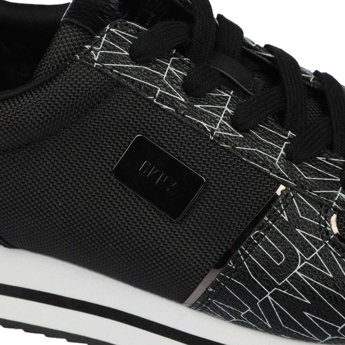 Black-Grey - Lifestyle - DKNY Womens-Ladies Davie Lace Up Trainers