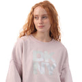 White - Side - DKNY Womens-Ladies Foil Logo Sweatshirt