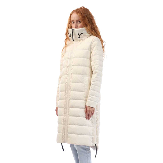 Beige - Front - DKNY Womens-Ladies Quilted Down Puffer Jacket