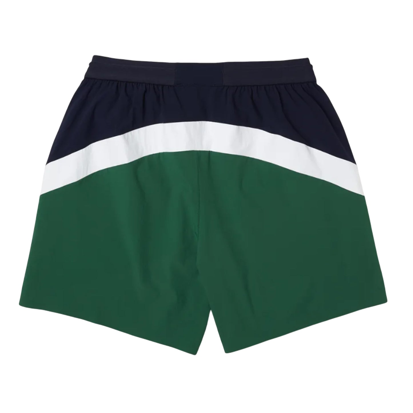 Navy Blue-Green-White - Back - Lacoste Mens Colour Block Recycled Polyamide Swimming Trunks