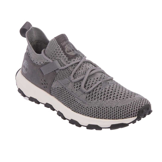 Grey - Front - Timberland Mens Winsor Trail Leather Waterproof Trainers