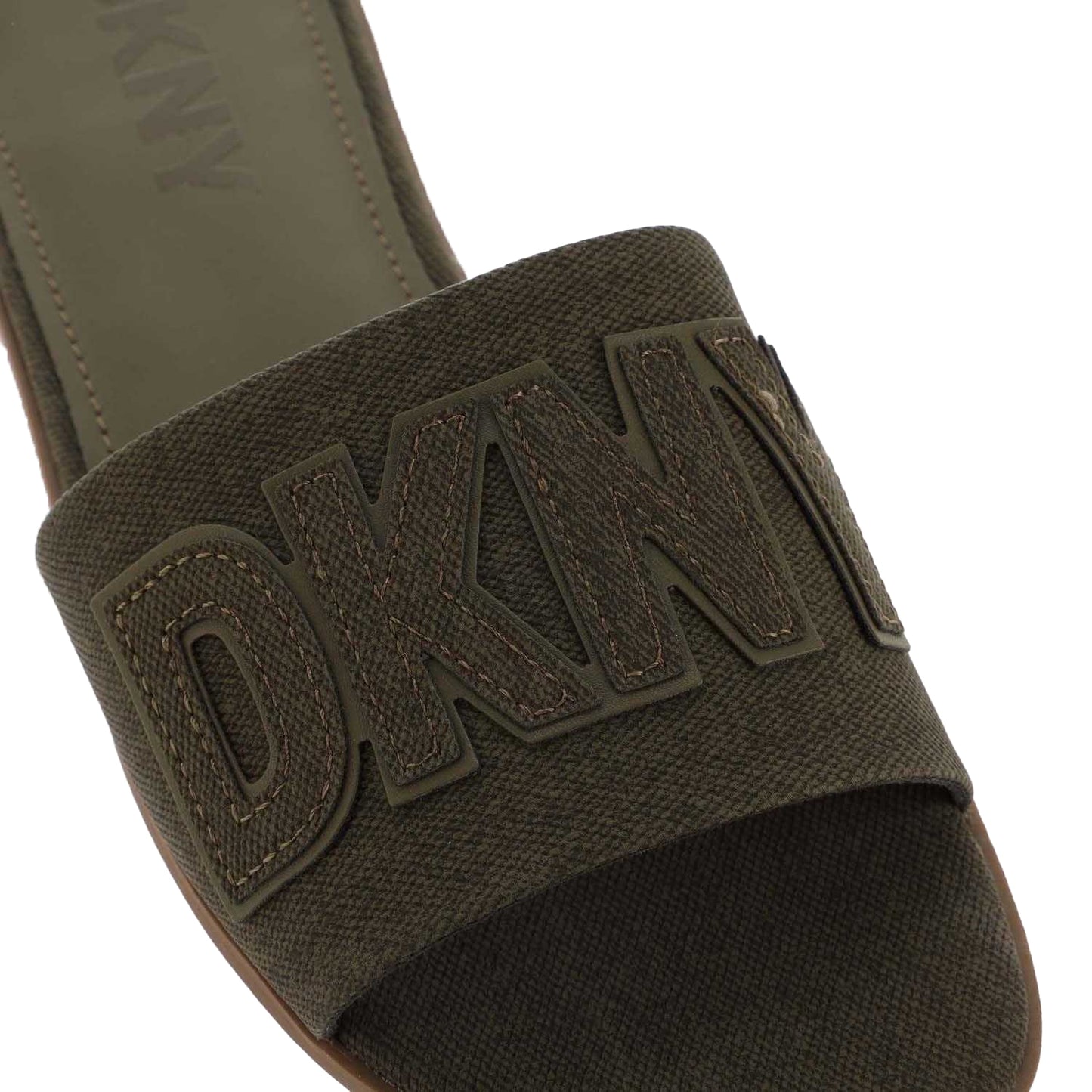Green - Pack Shot - DKNY Womens-Ladies Willow Flat Sliders