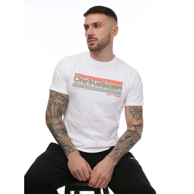 White - Side - One True Saxon Mens Forever T-Shirt