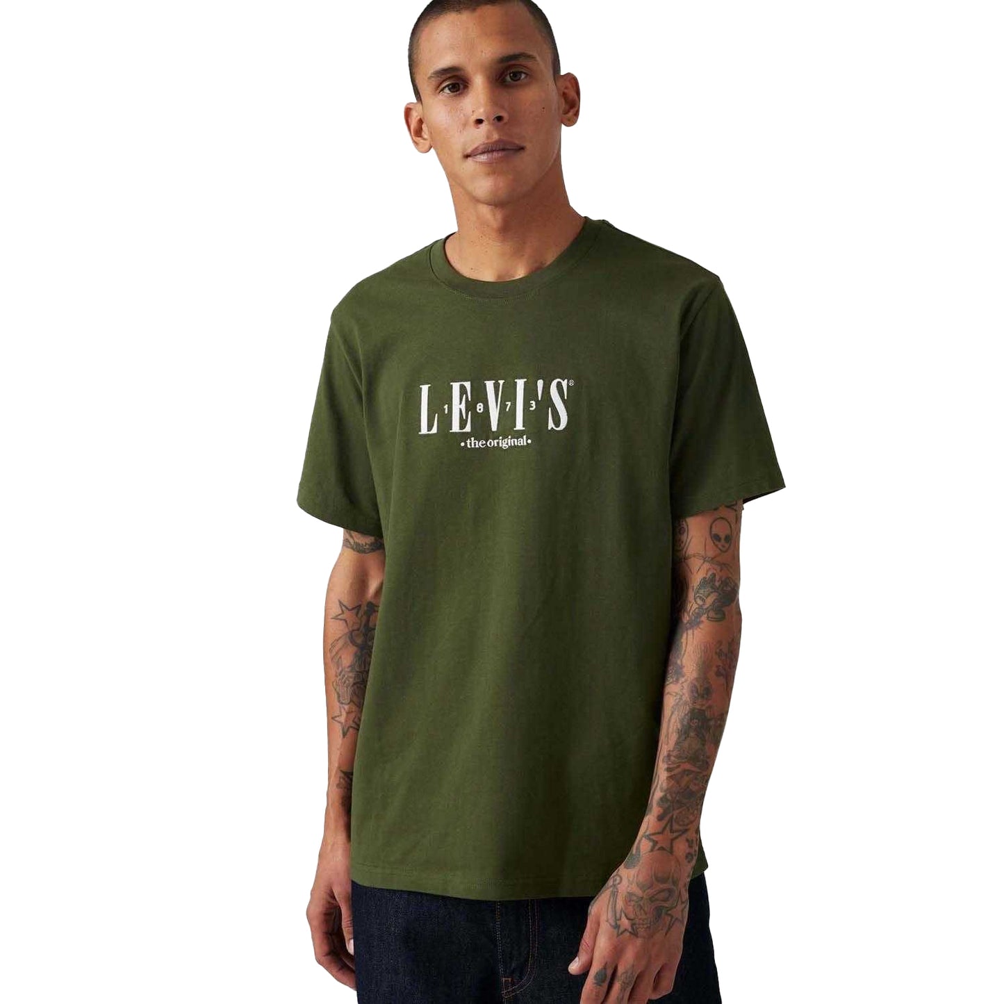 Green - Pack Shot - Levis Mens Graphic Relaxed Fit T-Shirt