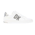 White-Silver - Side - DKNY Womens-Ladies Abeni Leather Trainers