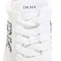 White-Silver - Close up - DKNY Womens-Ladies Abeni Leather Trainers