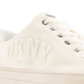 White - Pack Shot - DKNY Womens-Ladies York Varsity Lace Up Trainers