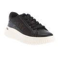 Black - Front - DKNY Womens-Ladies Larissa Leather Lace Up Trainers