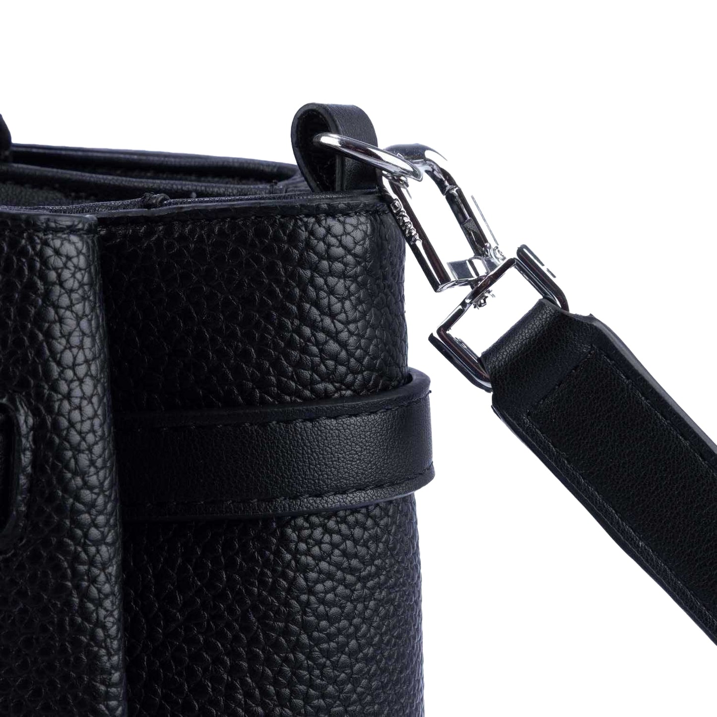 Black-Silver - Pack Shot - DKNY Onya Crossbody Bag