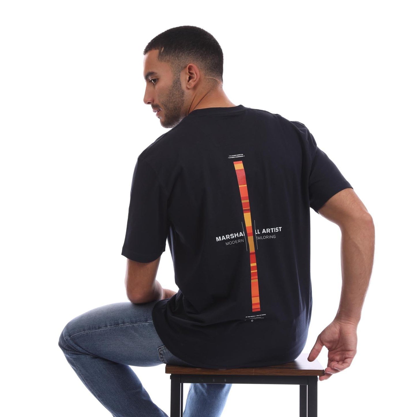 Navy - Lifestyle - Marshall Artist Mens Atmosphera T-Shirt