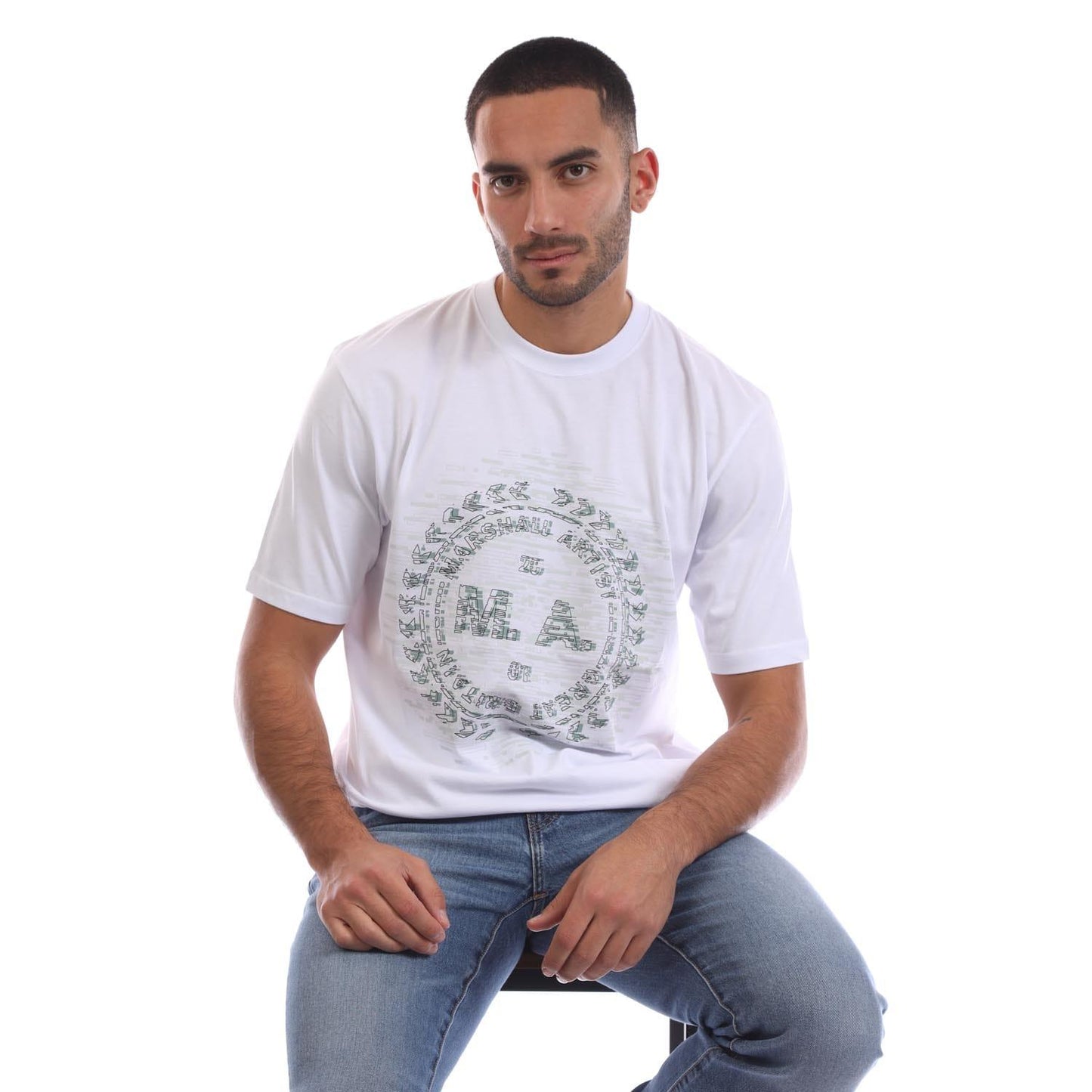 White - Lifestyle - Marshall Artist Mens Tekk Fusion T-Shirt