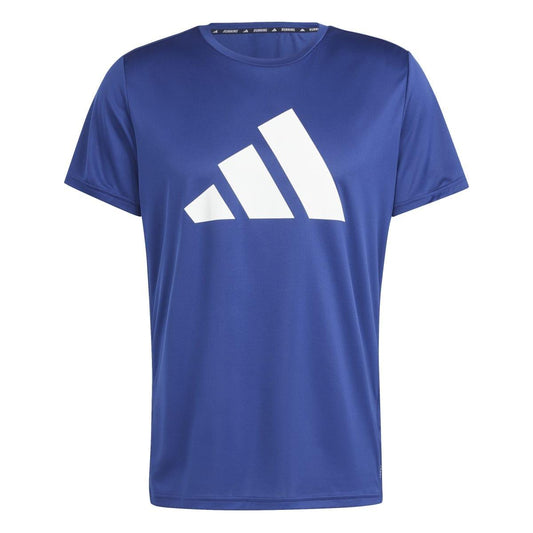 Dark Blue - Front - Adidas Mens Run It T-Shirt