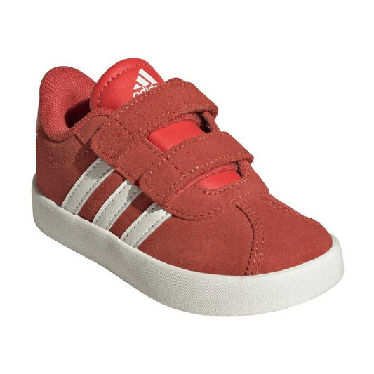 Red - Front - Adidas Childrens-Kids VL Court 3.0 Trainers