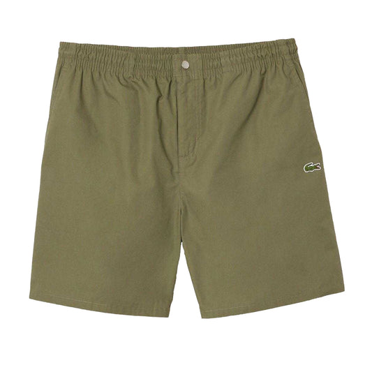 Green - Front - Lacoste Mens Poplin Relaxed Fit Shorts