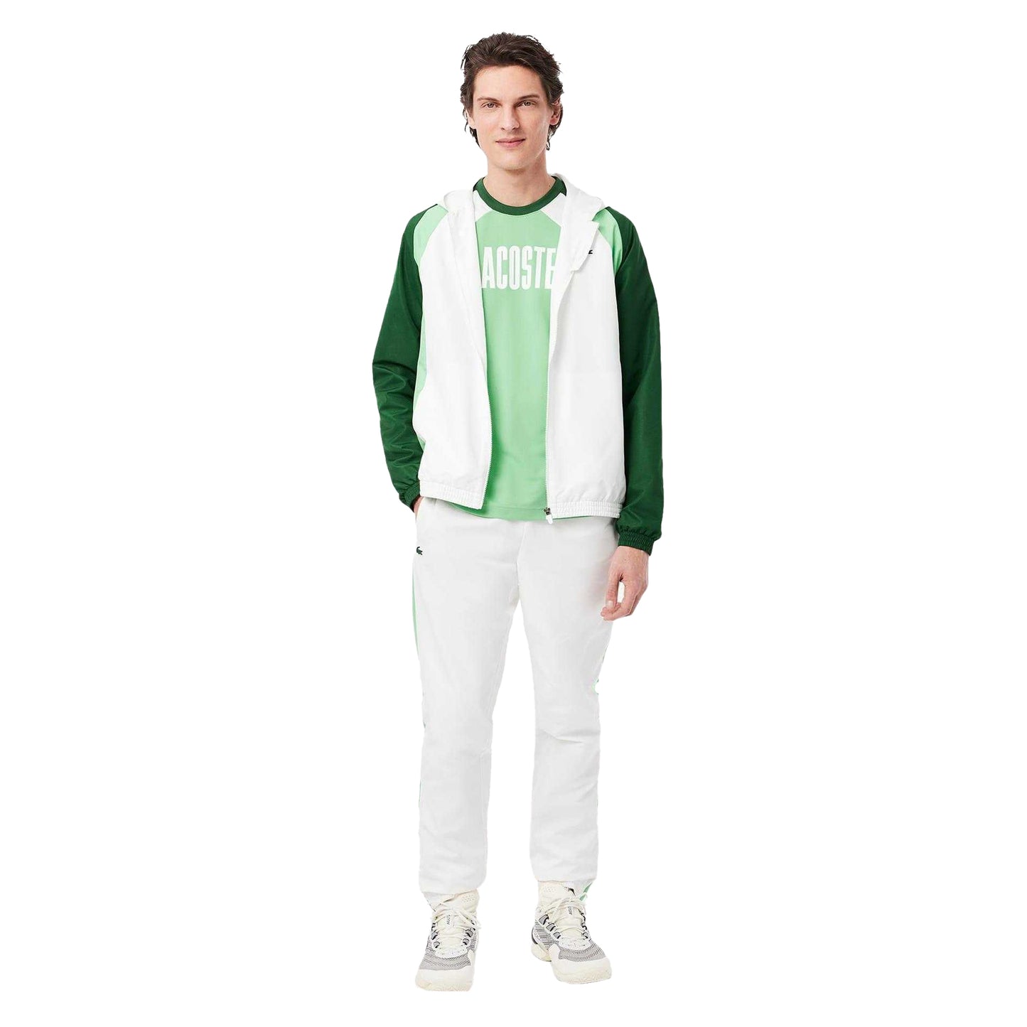Green - Pack Shot - Lacoste Mens Colour Block T-Shirt