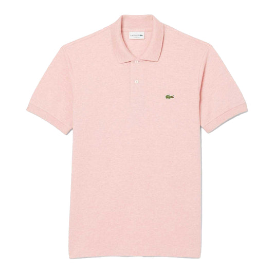 Pink - Front - Lacoste Mens L.12.12 Marl Classic Polo Shirt