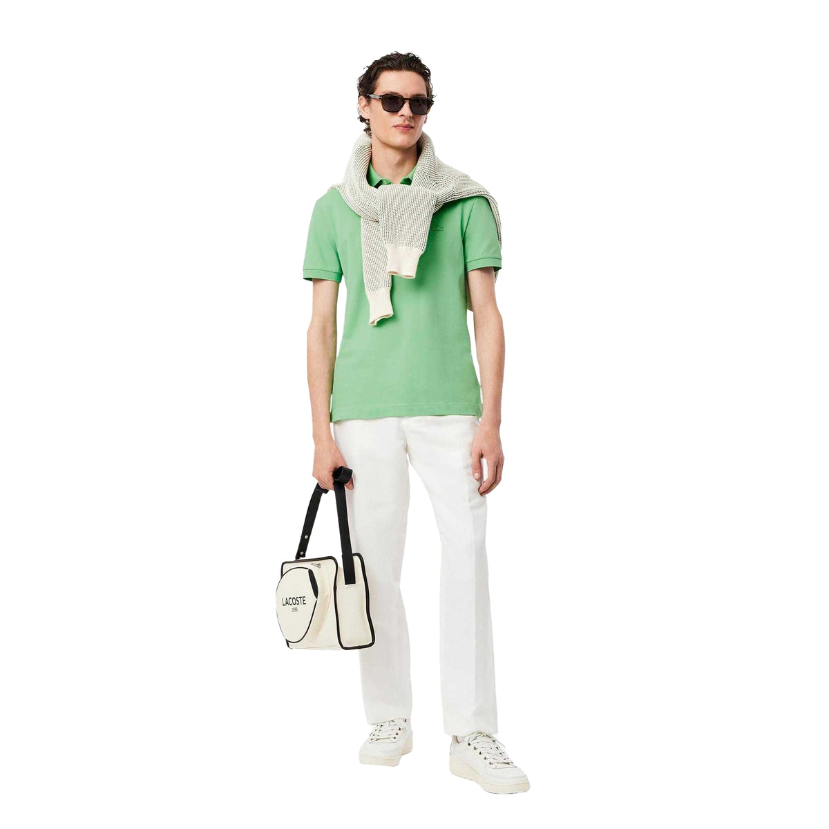 Green - Lifestyle - Lacoste Mens Pique Stretch Regular Polo Shirt