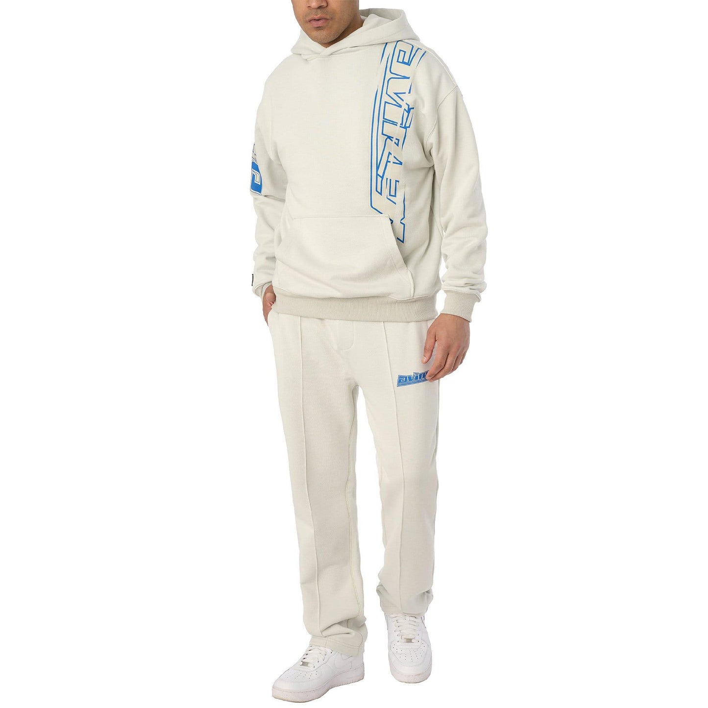 Grey - Lifestyle - Avirex Mens Spider Racer Hoodie