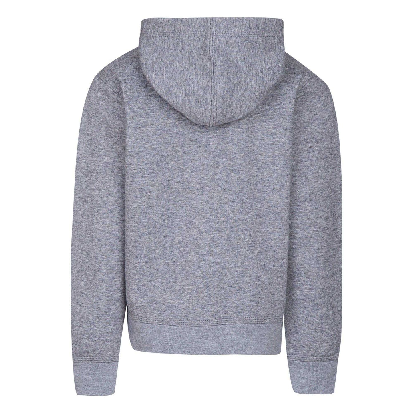 Grey - Back - Nike Childrens-Kids Team Club Hoodie