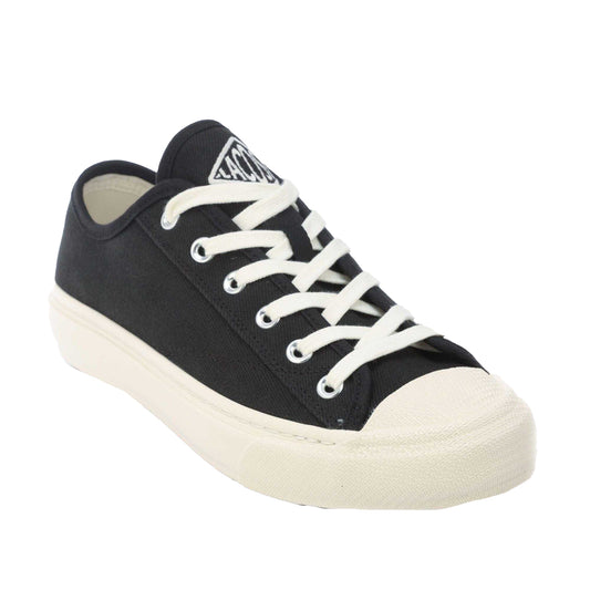 Black - Front - Lacoste Mens Backcourt 2.0 Canvas Low Trainers