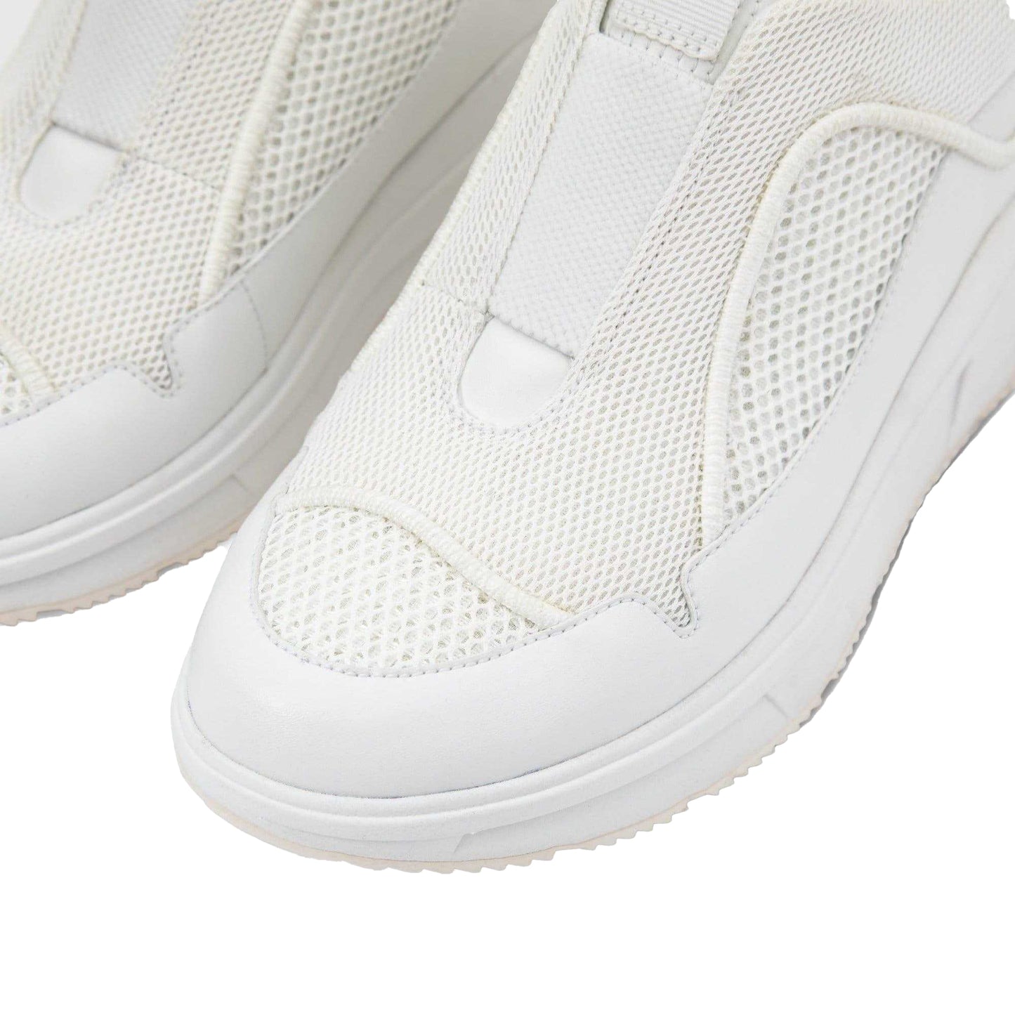White - Pack Shot - Fit Flop Womens-Ladies Ammber Slip-on Trainers