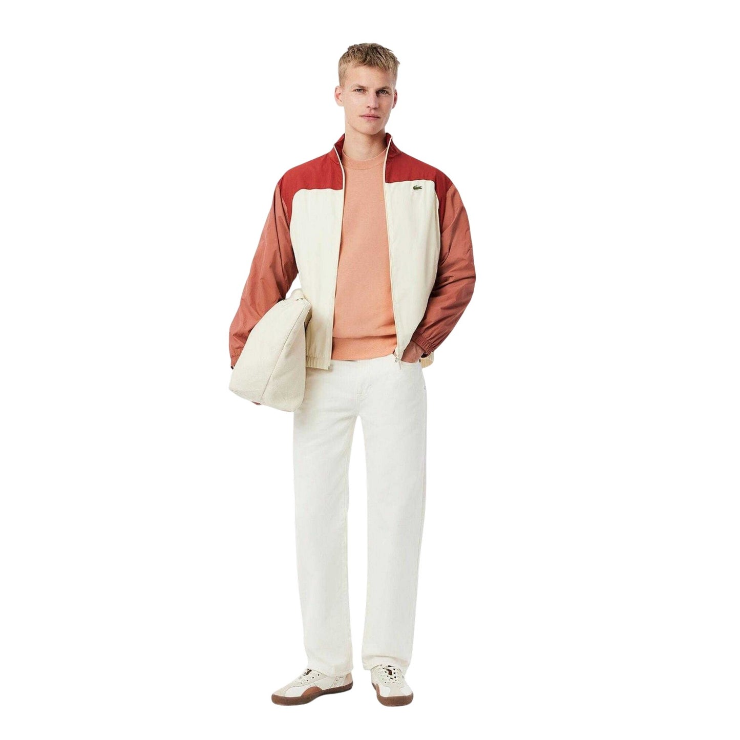 Pinkish - Pack Shot - Lacoste Mens Fleece Crew Neck Sweatshirt
