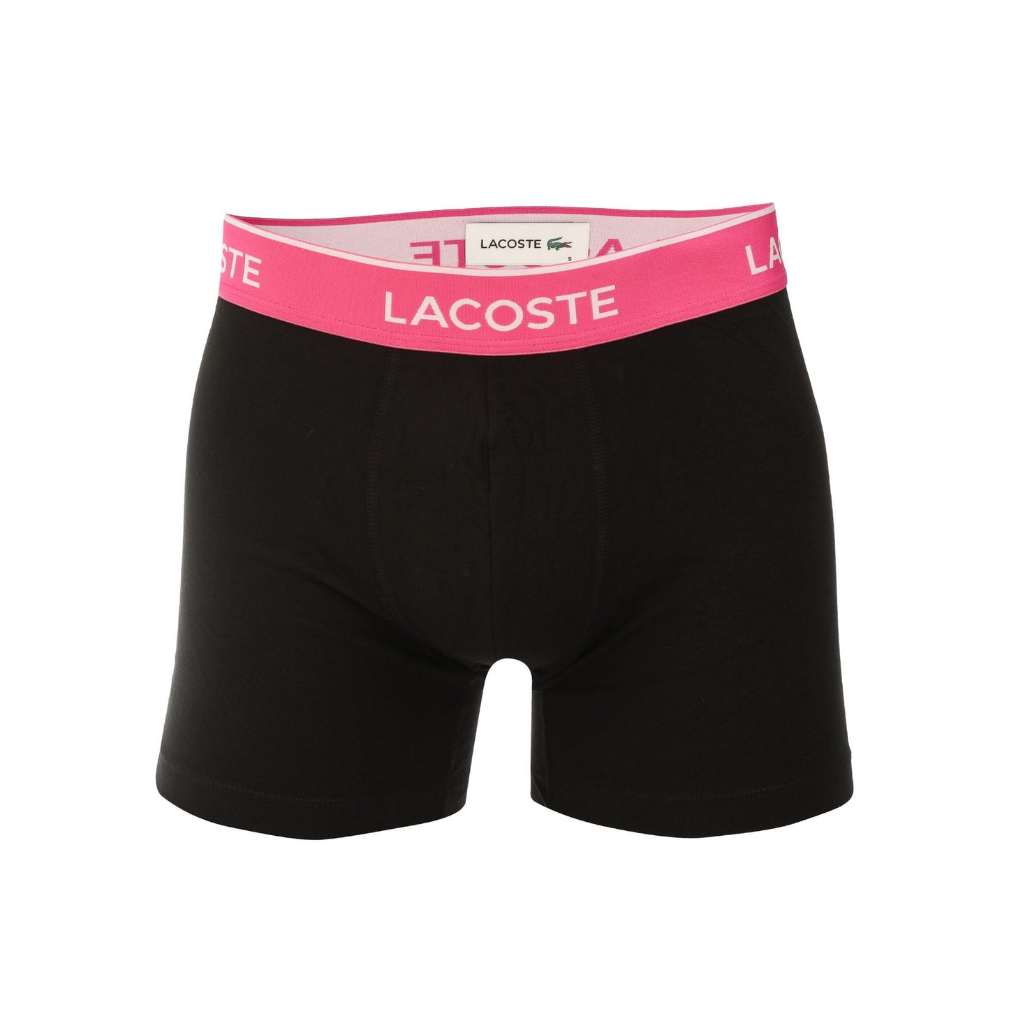 Black - Lifestyle - Lacoste Mens Cotton Stretch Boxer Shorts (Pack of 3)