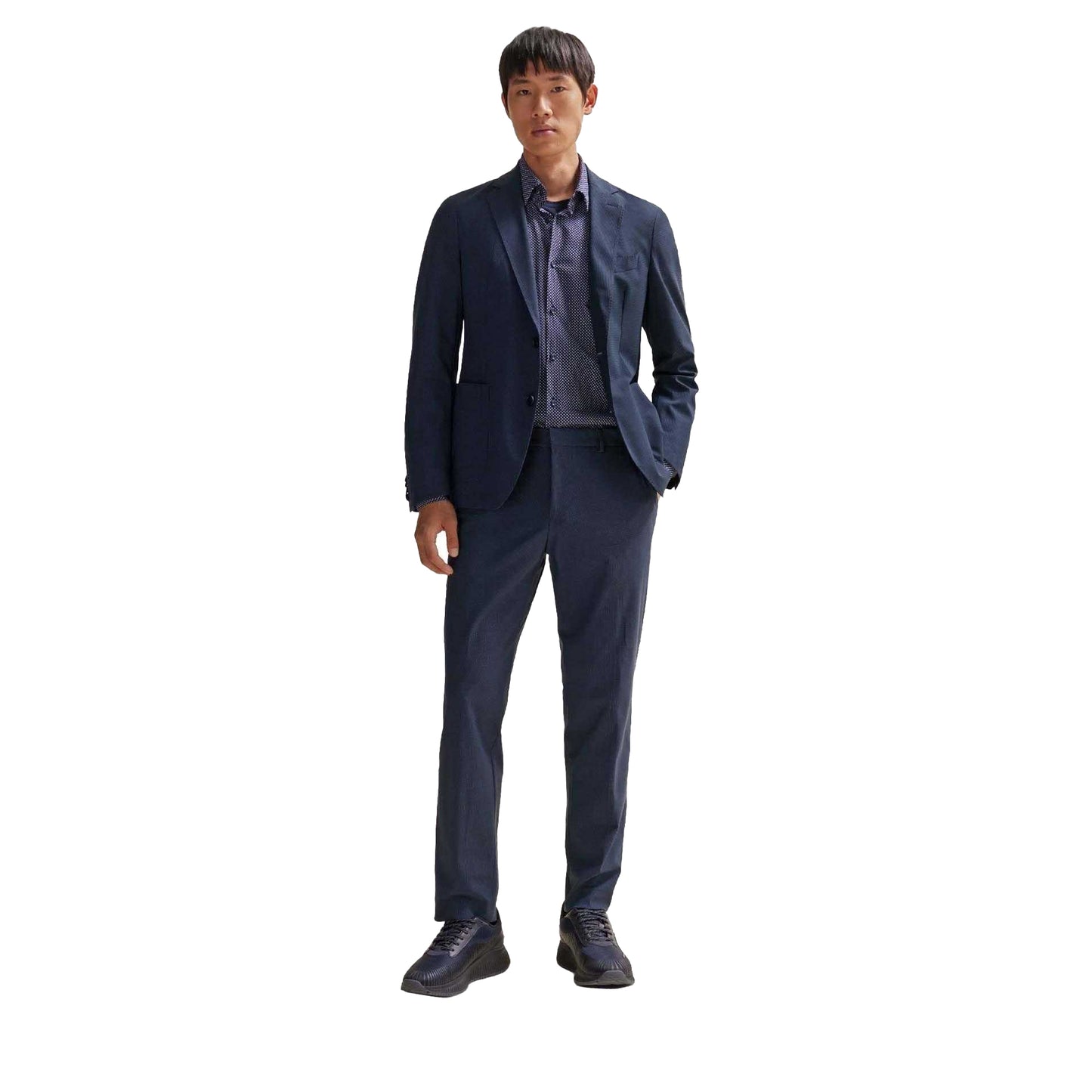 Blue - Close up - Boss Mens P-Genius Slim Trousers
