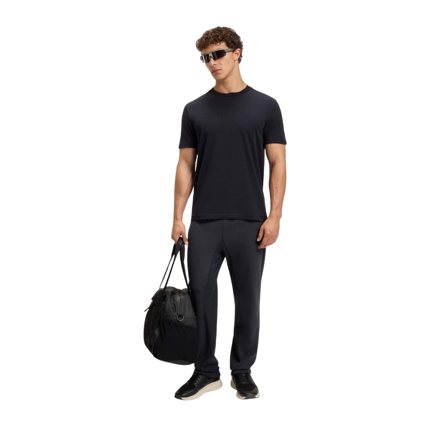 Blue - Lifestyle - Boss Mens Hadim Stretch Ribbed Tracksuit Bottoms