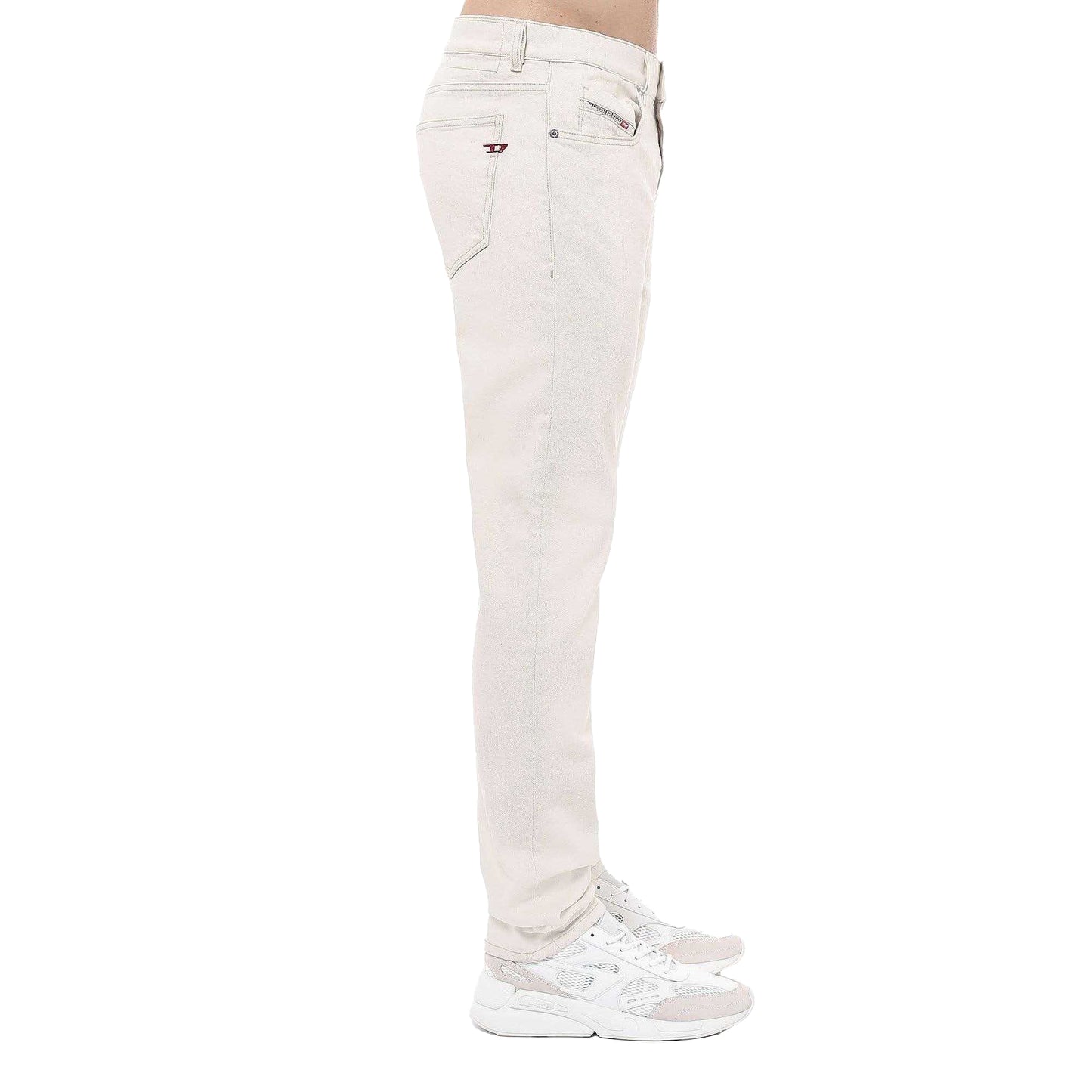 White - Side - Diesel Mens 2019 D-Strukt Slim Jeans