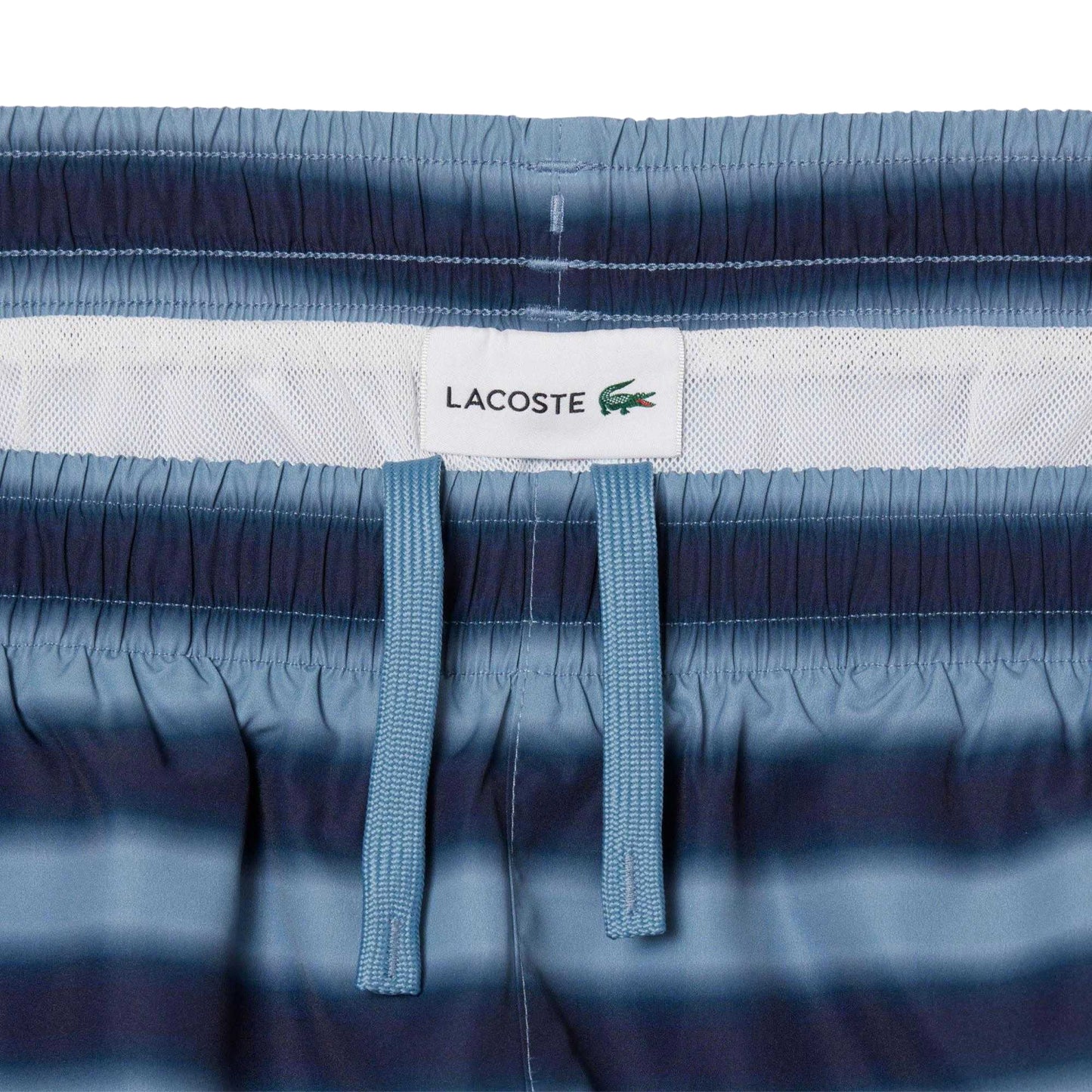 Blue - Lifestyle - Lacoste Mens Striped Swimming Trunks