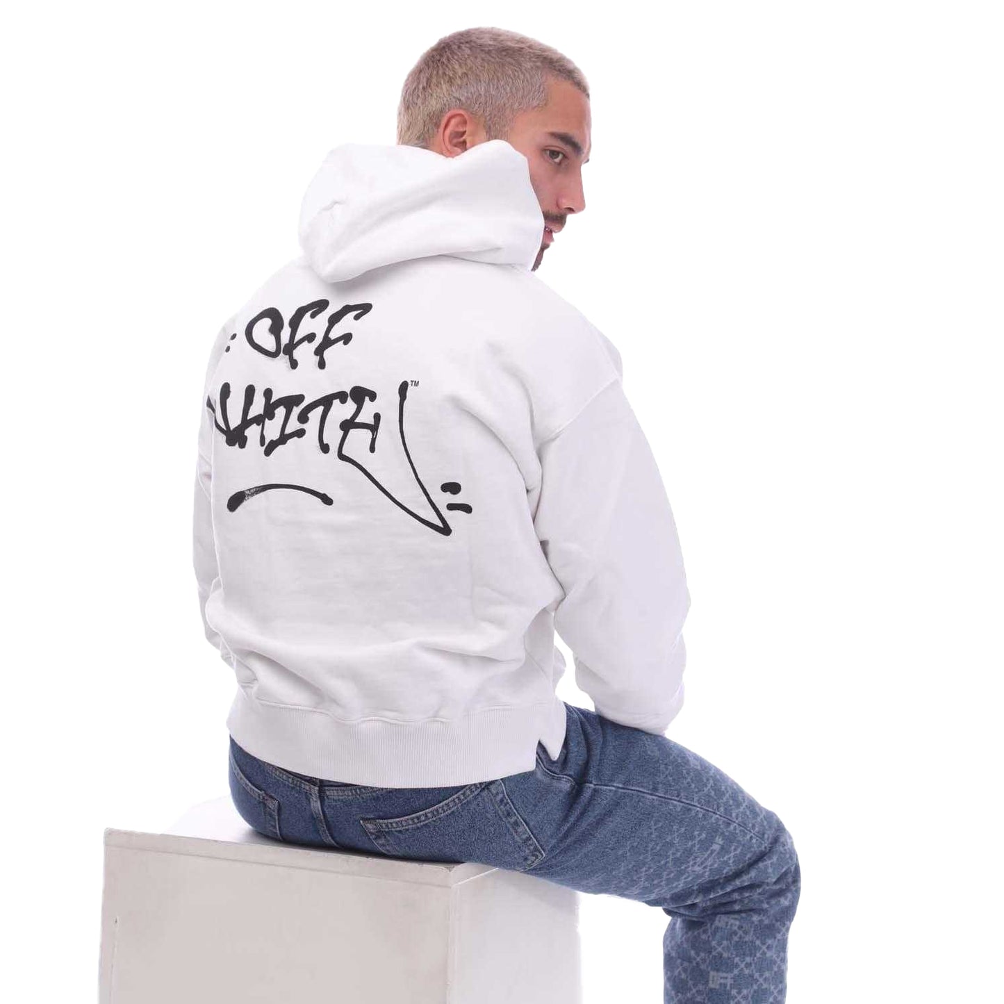 White-Pink - Lifestyle - Off White Mens 90´s DJ Slim Hoodie