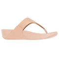 Beige - Side - FitFlop Womens-Ladies Lulu Shimmer Toe Post Sandals