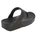 Black - Back - FitFlop Womens-Ladies Lulu Shimmer Toe Post Sandals