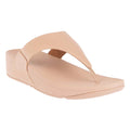 Beige - Front - FitFlop Womens-Ladies Lulu Shimmer Toe Post Sandals