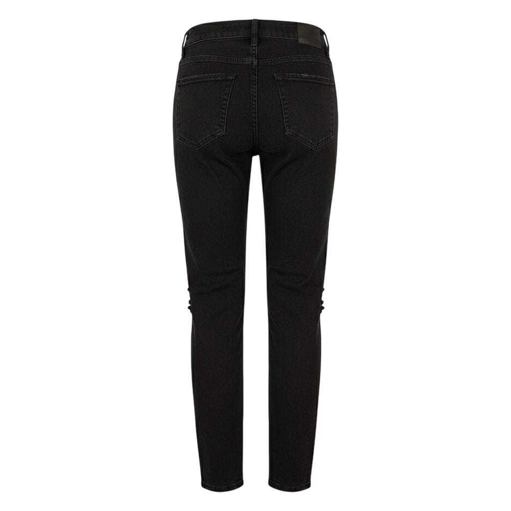 Black - Back - Armani Exchange Womens-Ladies J51 High Rise Carrot Fit Jeans