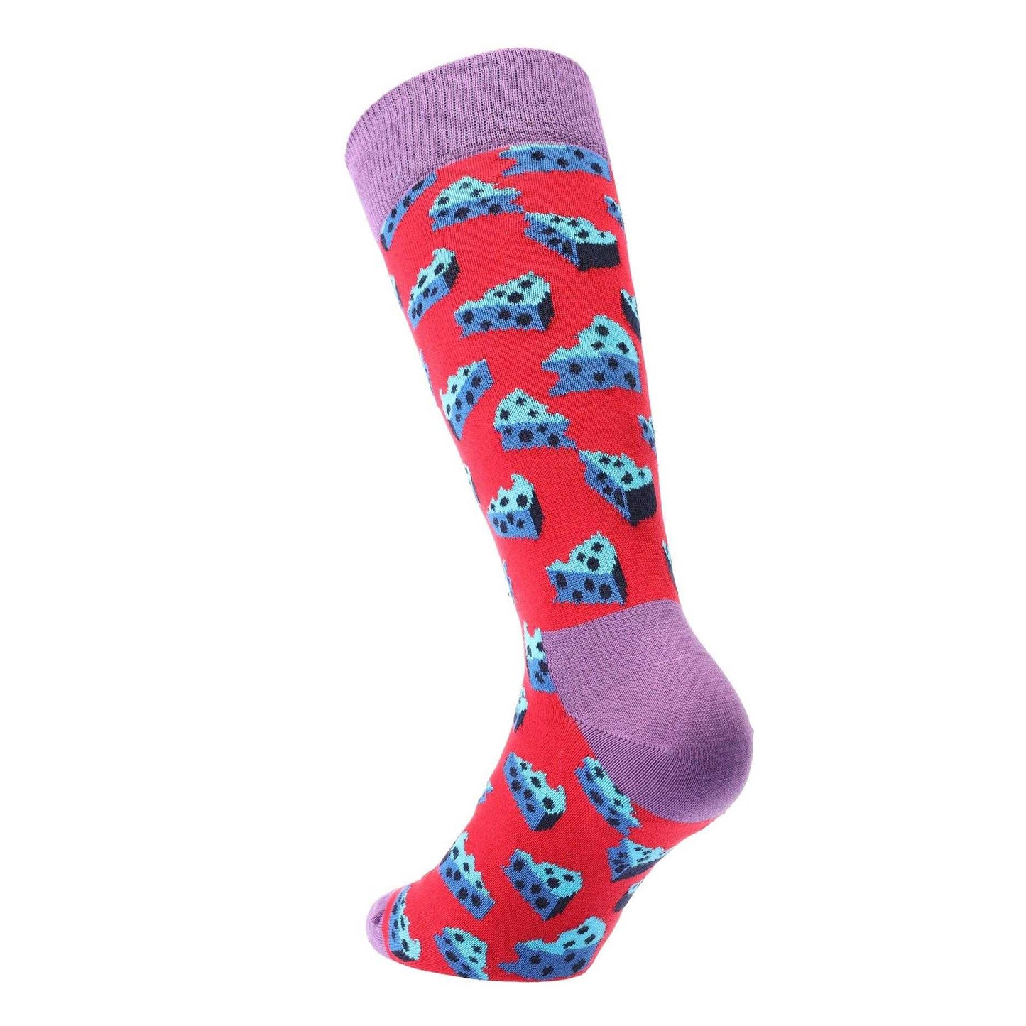 Red - Back - Happy Socks Unisex Adult Cheese Socks