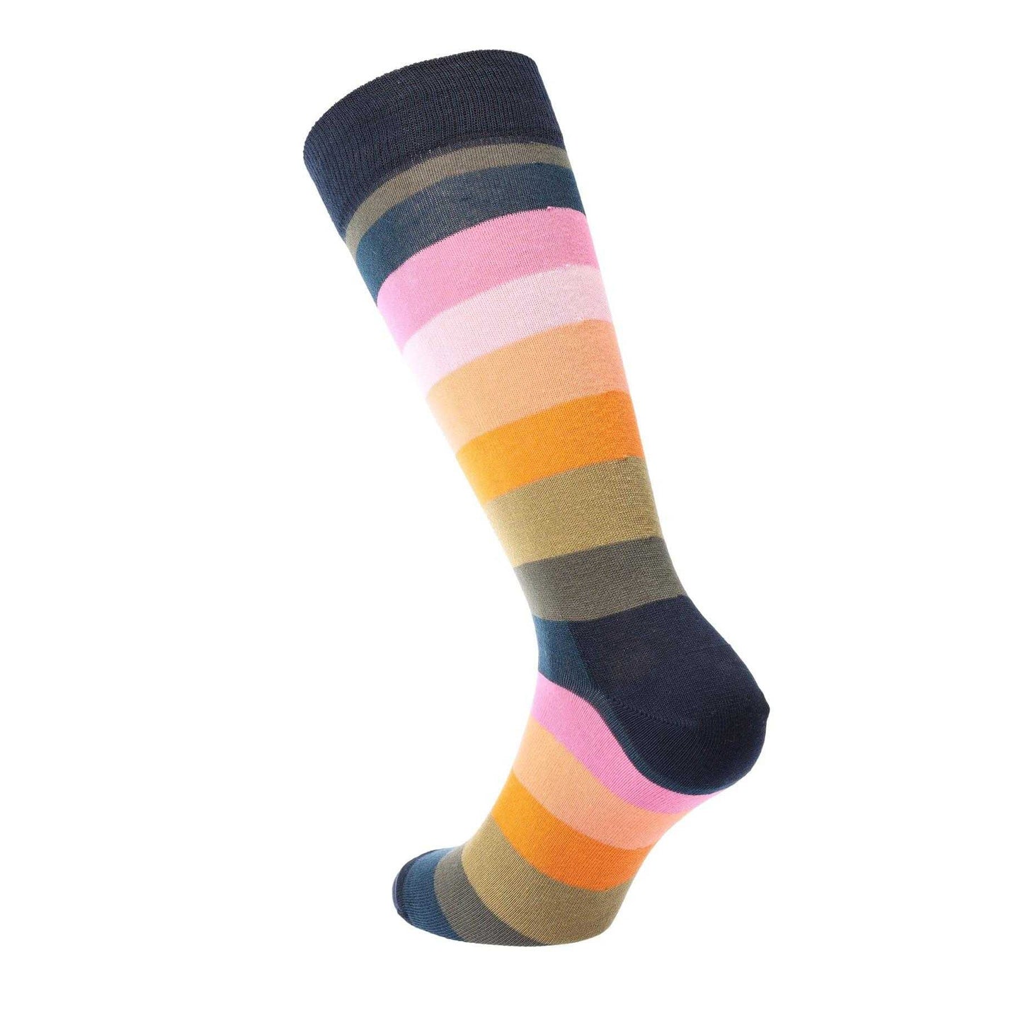 Green - Back - Happy Socks Unisex Adult Stripe Crew Socks