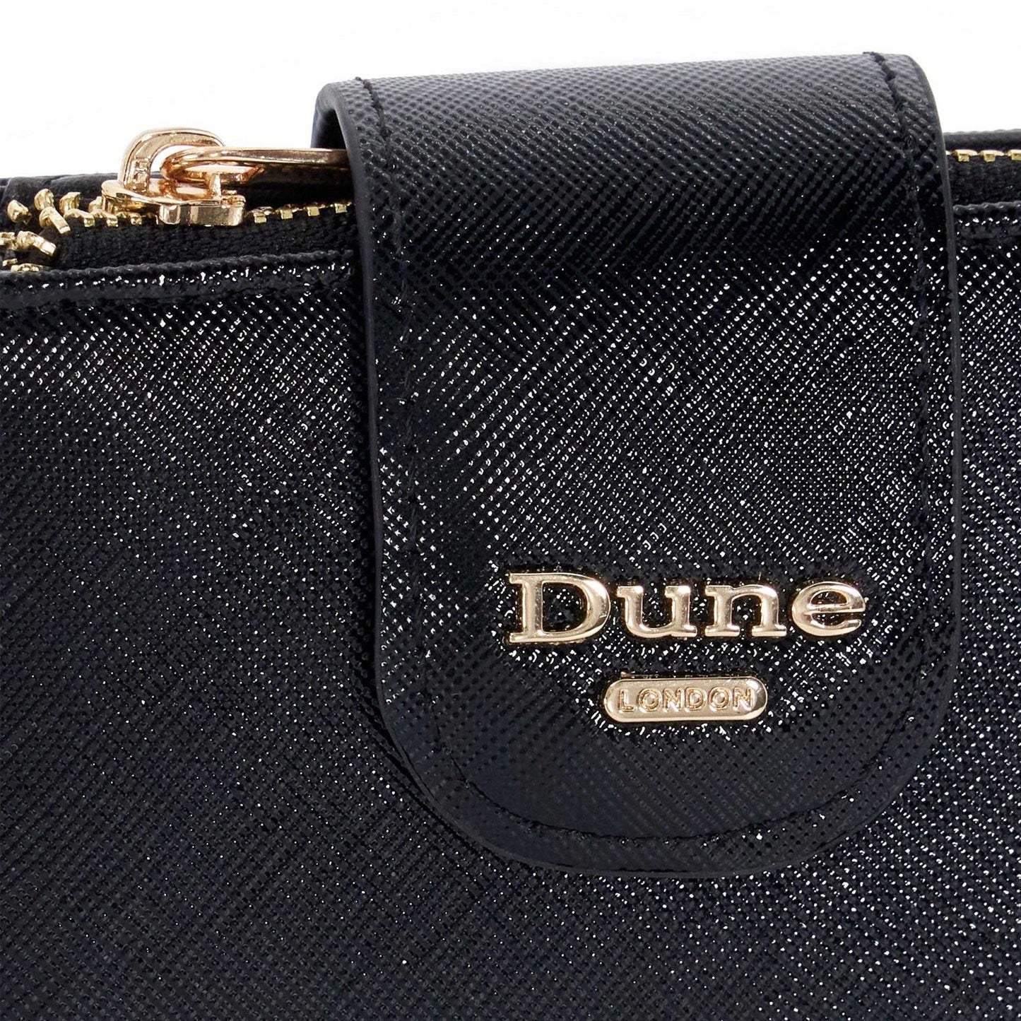 Black - Pack Shot - Dune London Koffio Mock Croc Purse