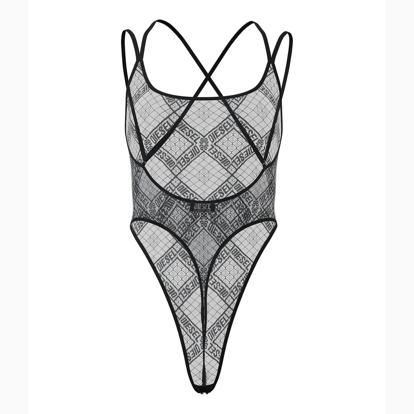 Black - Front - Diesel Womens-Ladies Ufby Brita Bodysuit