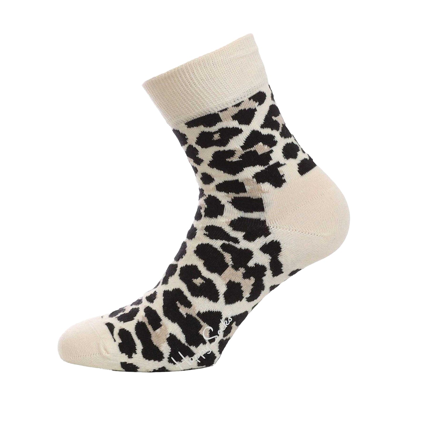 Leopard - Back - Happy Socks Unisex Adult Leopard Crew Socks