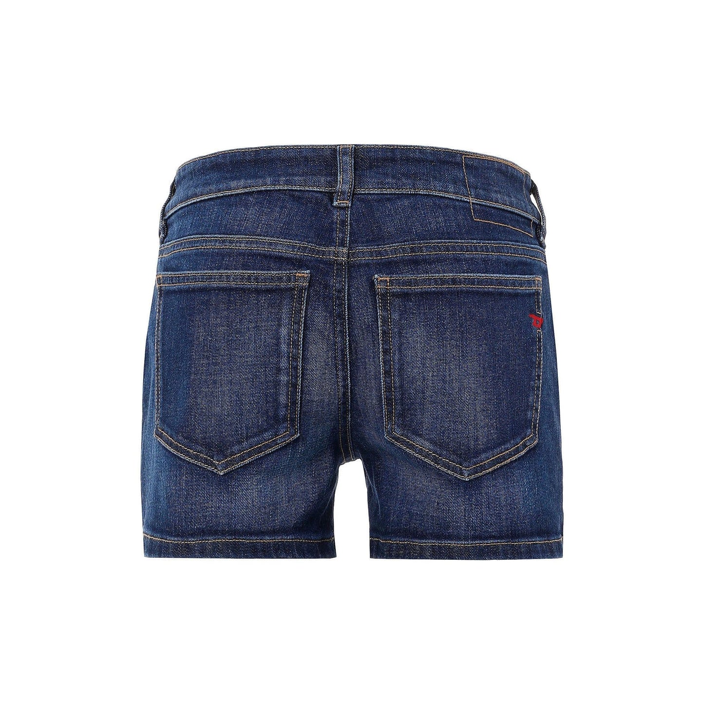 Blue - Back - Diesel Womens-Ladies De-Lyla Denim Shorts
