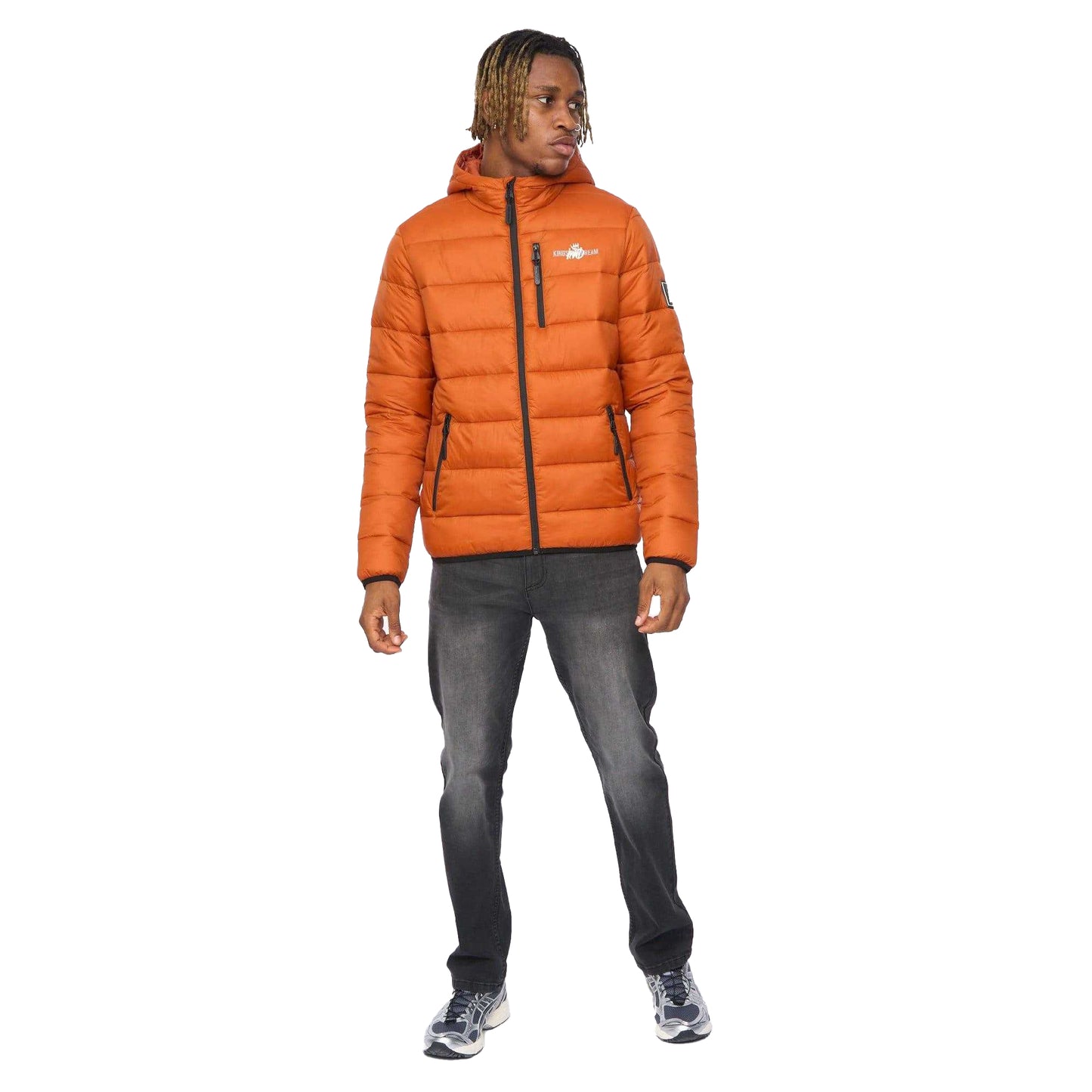 Orange-Black - Lifestyle - Kings Will Dream Mens Barcana Puffer Jacket