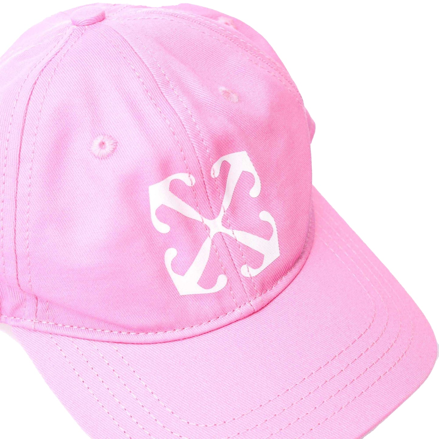 Pink-White - Pack Shot - Off White Childrens-Kids Arrow Baseball Cap