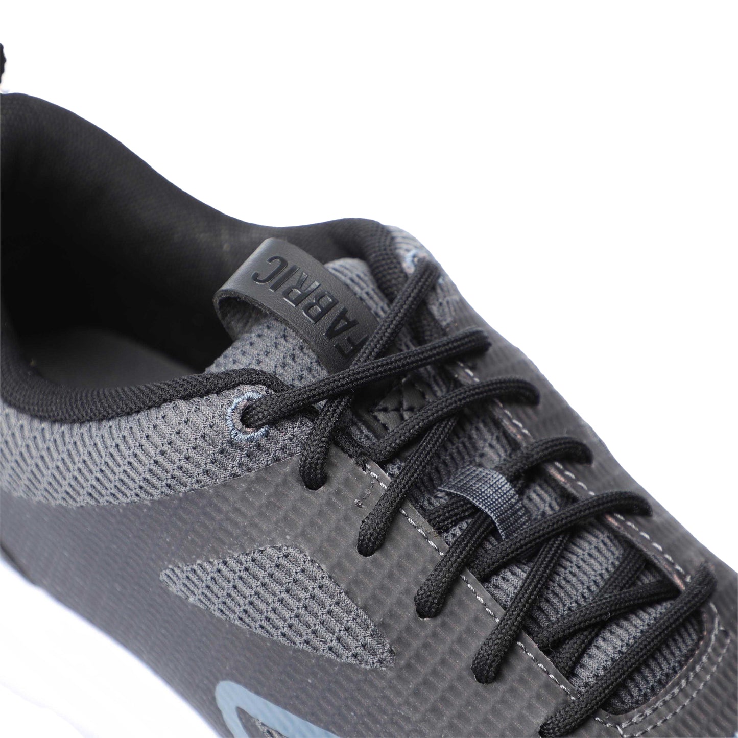 Grey - Pack Shot - Fabric Mens Draco Plain Shoes