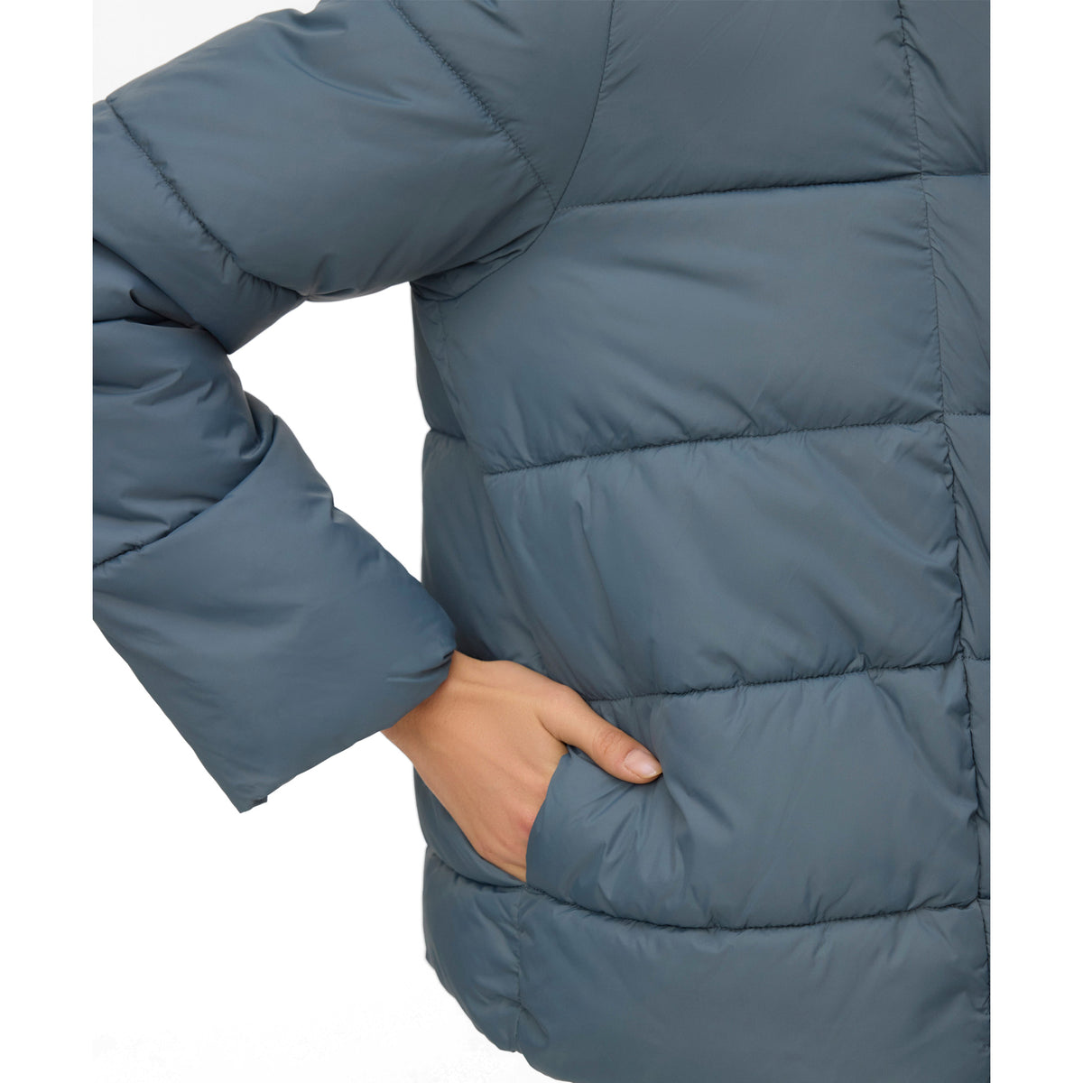 Grey - Pack Shot - Vero Moda Womens-Ladies Belinda Padded Jacket
