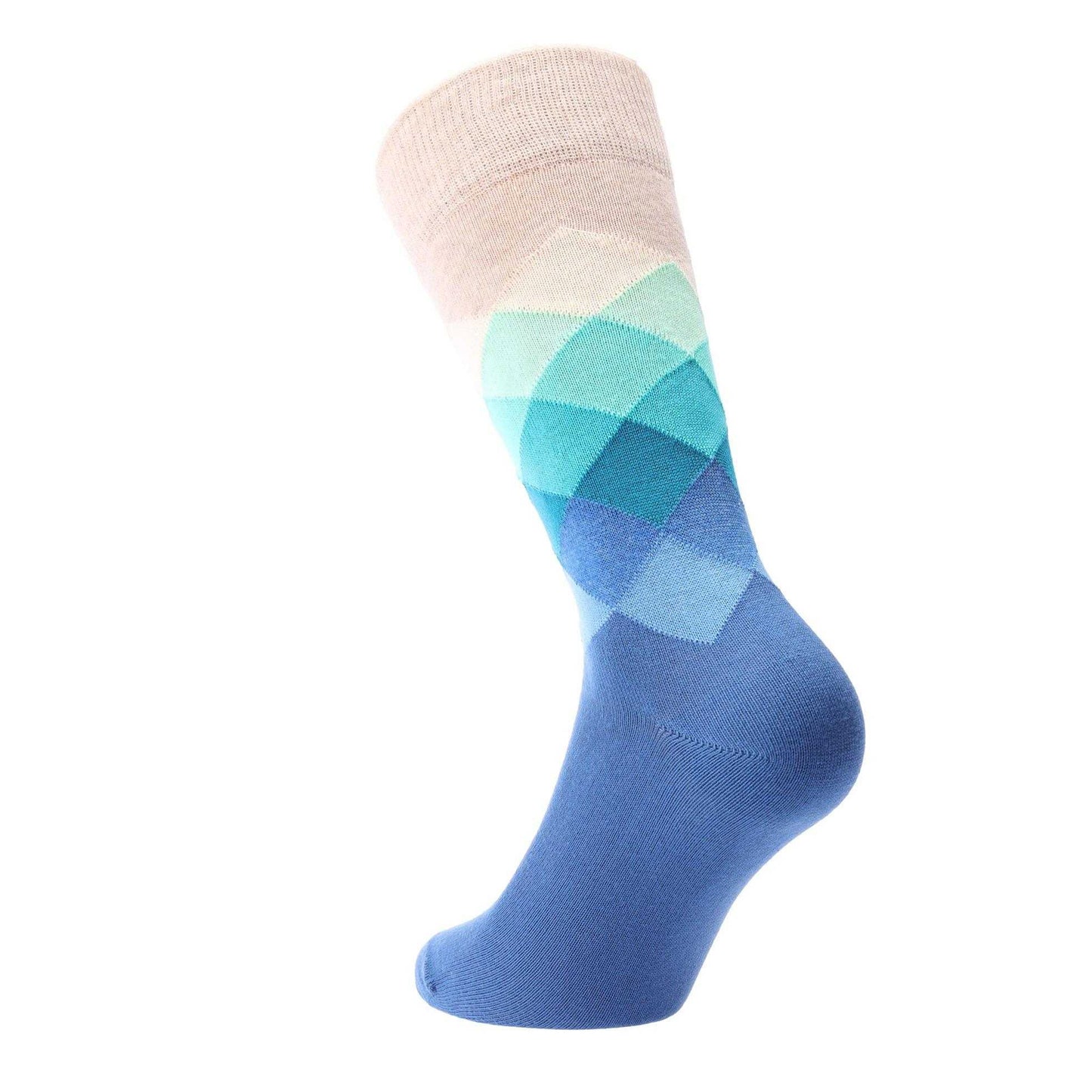 Blue - Back - Happy Socks Unisex Adult Diamond Socks