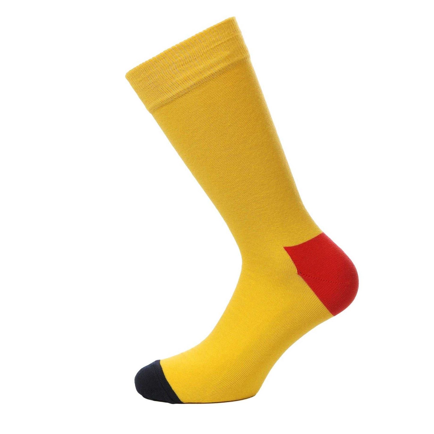 Yellow - Back - Happy Socks Unisex Adult Smiling Embroidered Socks