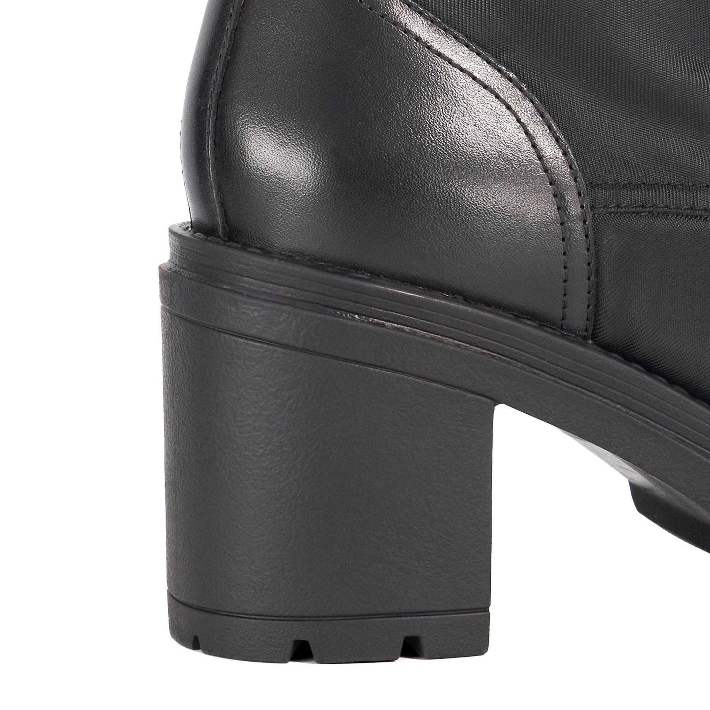 Black - Close up - Dune London Womens-Ladies Plotting Block Heel Ankle Boots